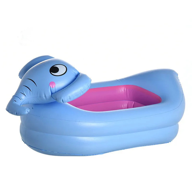 Baby Bath Tub 0-3 Years Old Inflatable Animal Bathtub Folding Bathtub Duck Bath Pool Accessories Tubs Summer Newborn Bathe Goods