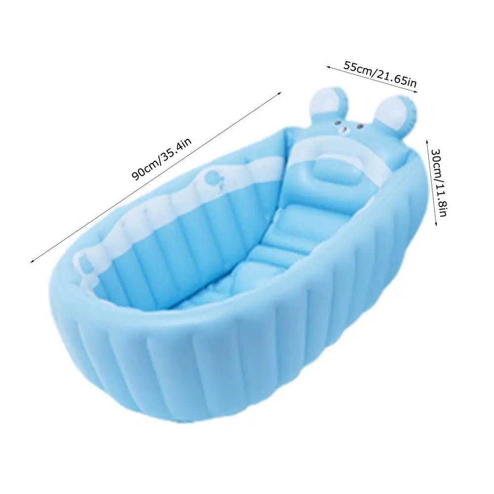 Kids Inflatable Bathtub Portable Newborn Toddler Bathing Tub With Air Pump Collapsible Shower Basin For Boys And Girls Home And