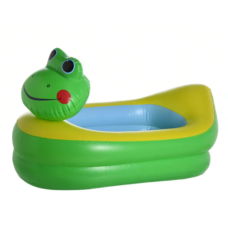 Baby Bath Tub 0-3 Years Old Inflatable Animal Bathtub Folding Bathtub Duck Bath Pool Accessories Tubs Summer Newborn Bathe Goods