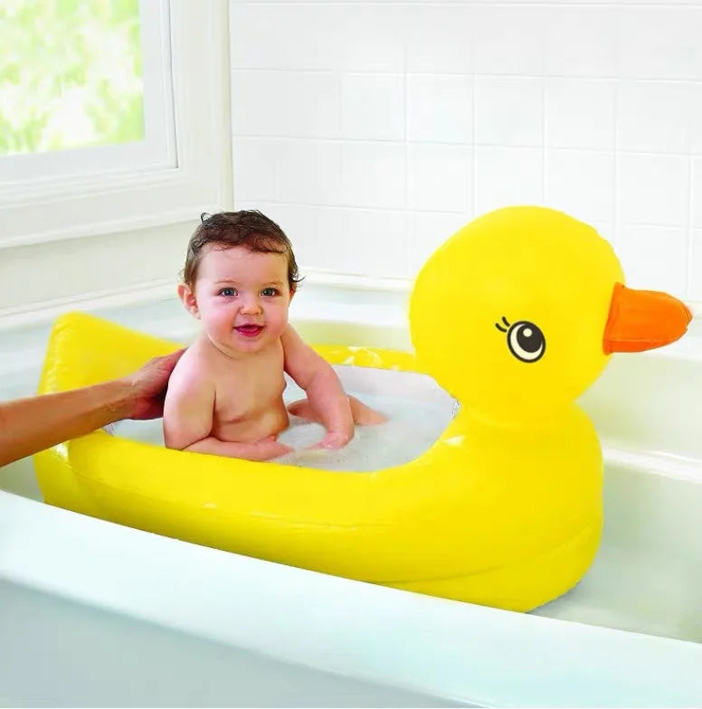 Baby Bath Tub 0-3 Years Old Inflatable Animal Bathtub Folding Bathtub Duck Bath Pool Accessories Tubs Summer Newborn Bathe Goods