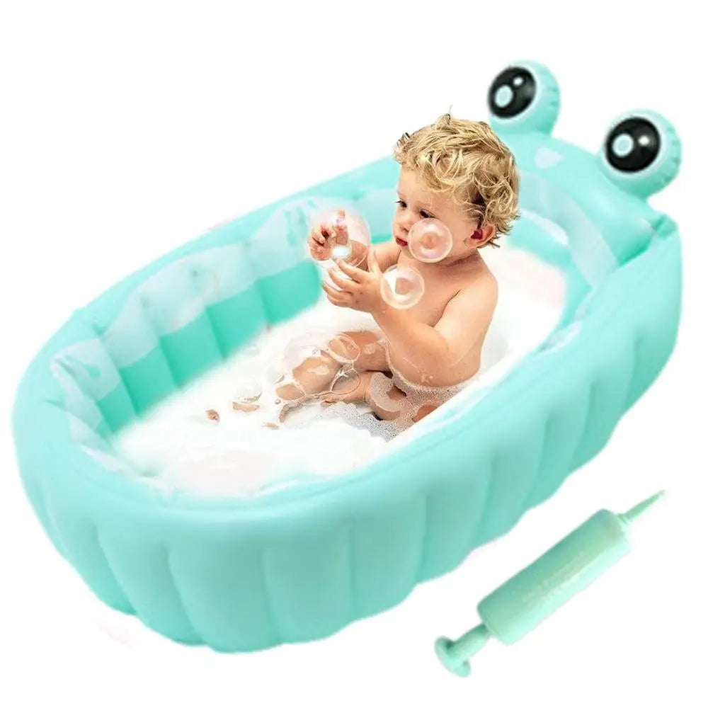 Kids Inflatable Bathtub Portable Newborn Toddler Bathing Tub With Air Pump Collapsible Shower Basin For Boys And Girls Home And