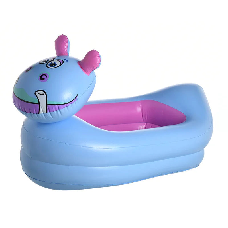 Baby Bath Tub 0-3 Years Old Inflatable Animal Bathtub Folding Bathtub Duck Bath Pool Accessories Tubs Summer Newborn Bathe Goods